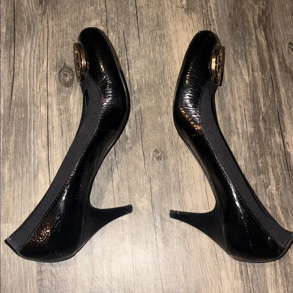 Tory Burch round toe black heel - woman’s size 9